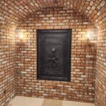 Decorative brick wall – adding a rustic and modern charm to the bathroom design.