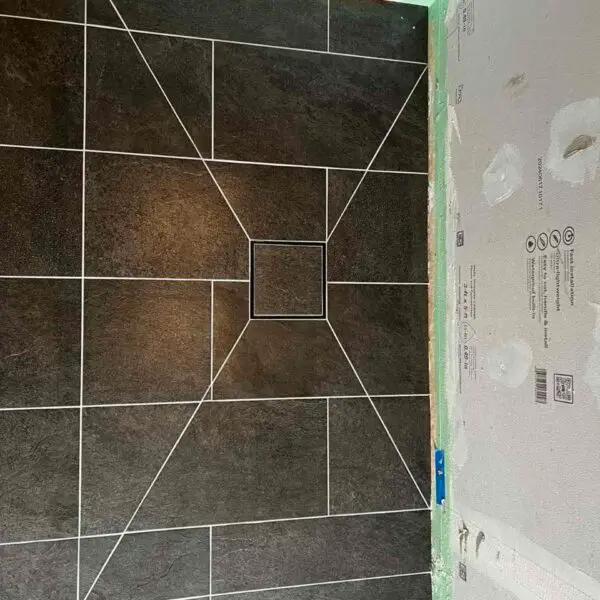 Stylish tile choices for a modern bathroom remodeling project.