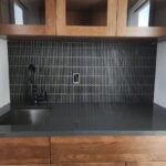 Kitchen with new tile installation after renovation – modern and stylish design.