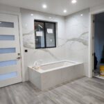 Bathroom after renovation – elegant design with modern fixtures and finishes.